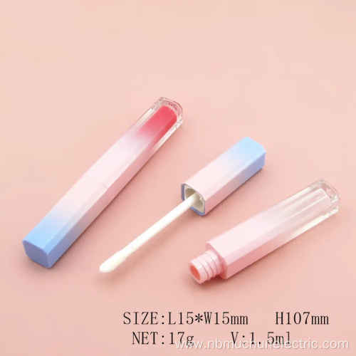 New gradient empty lipgloss square tube long